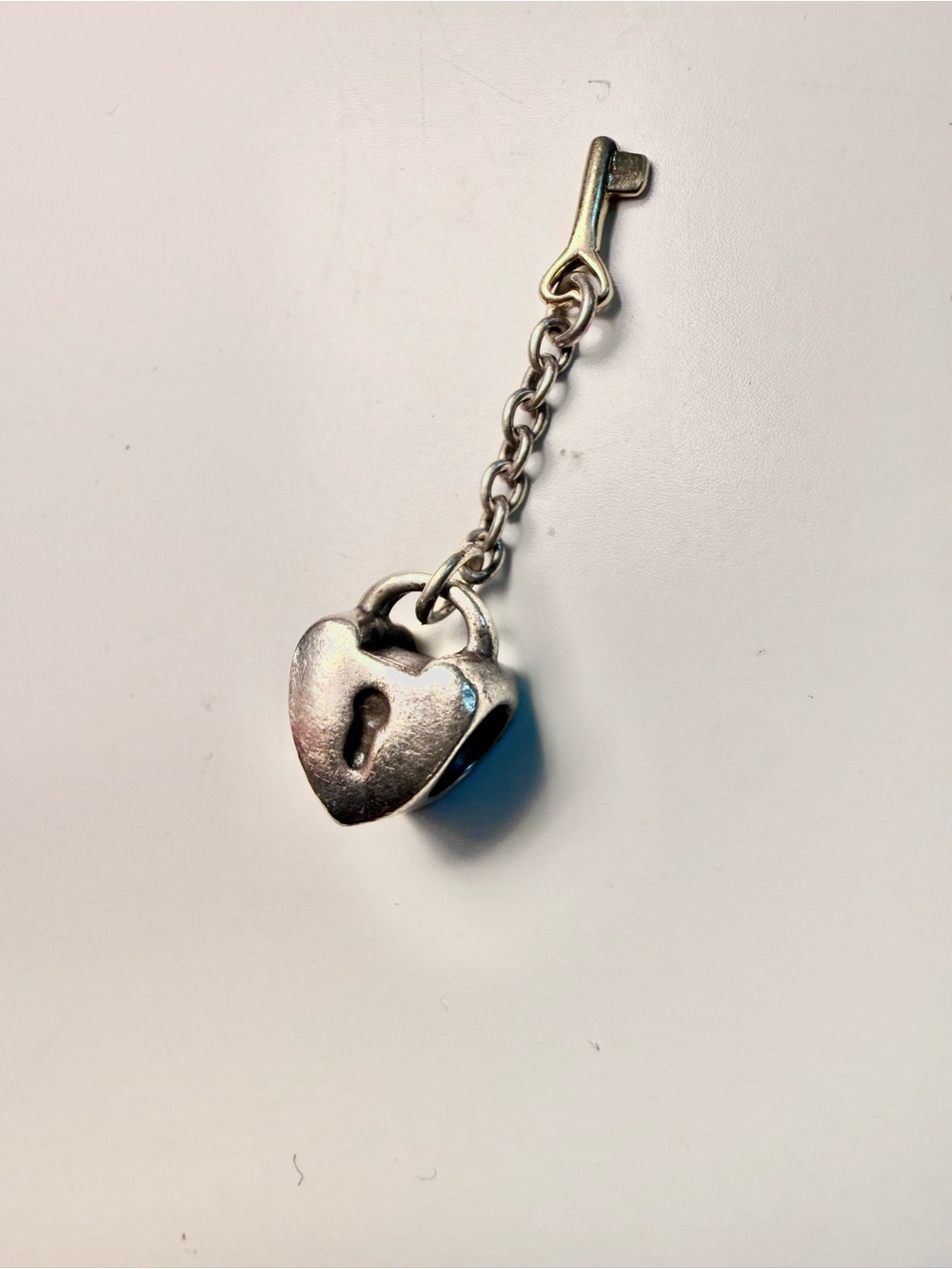 Pandora Silver Heart Lock and Key Charm Pendant for Women